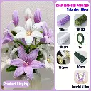 471pcs Lily Twist Stick Bouquet Set LL Purple+White 140rf.webp