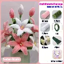 471pcs Lily Twist Stick Bouquet Set LL Pink+White 140rf.webp