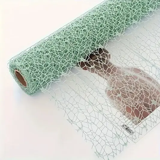 Korean Jacquard Hollow Flower Wrapping Paper- Green