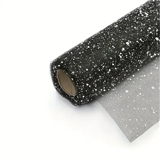 Handmade Silk Ribbon Rose Wrapping Paper- Black