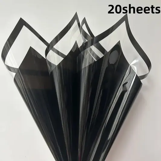 Transparent OPP Material Glass Paper for DIY- Black