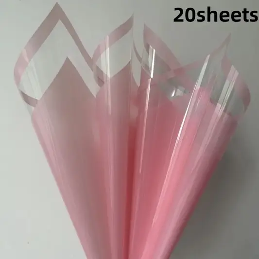 Transparent OPP Material Glass Paper for DIY- Pink