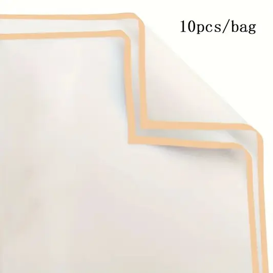 Elegant Floral Gift Wrapping Paper with Golden Edges- White
